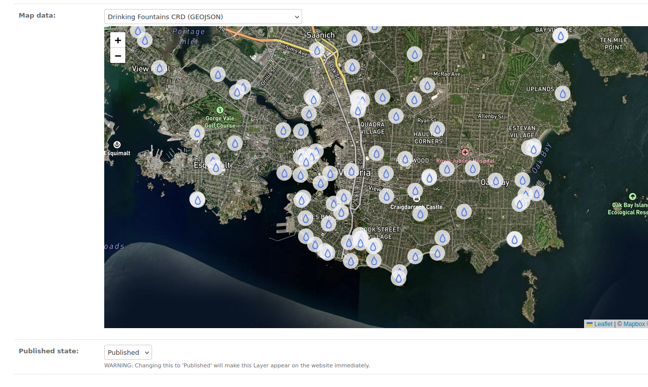 Drinking fountains layer